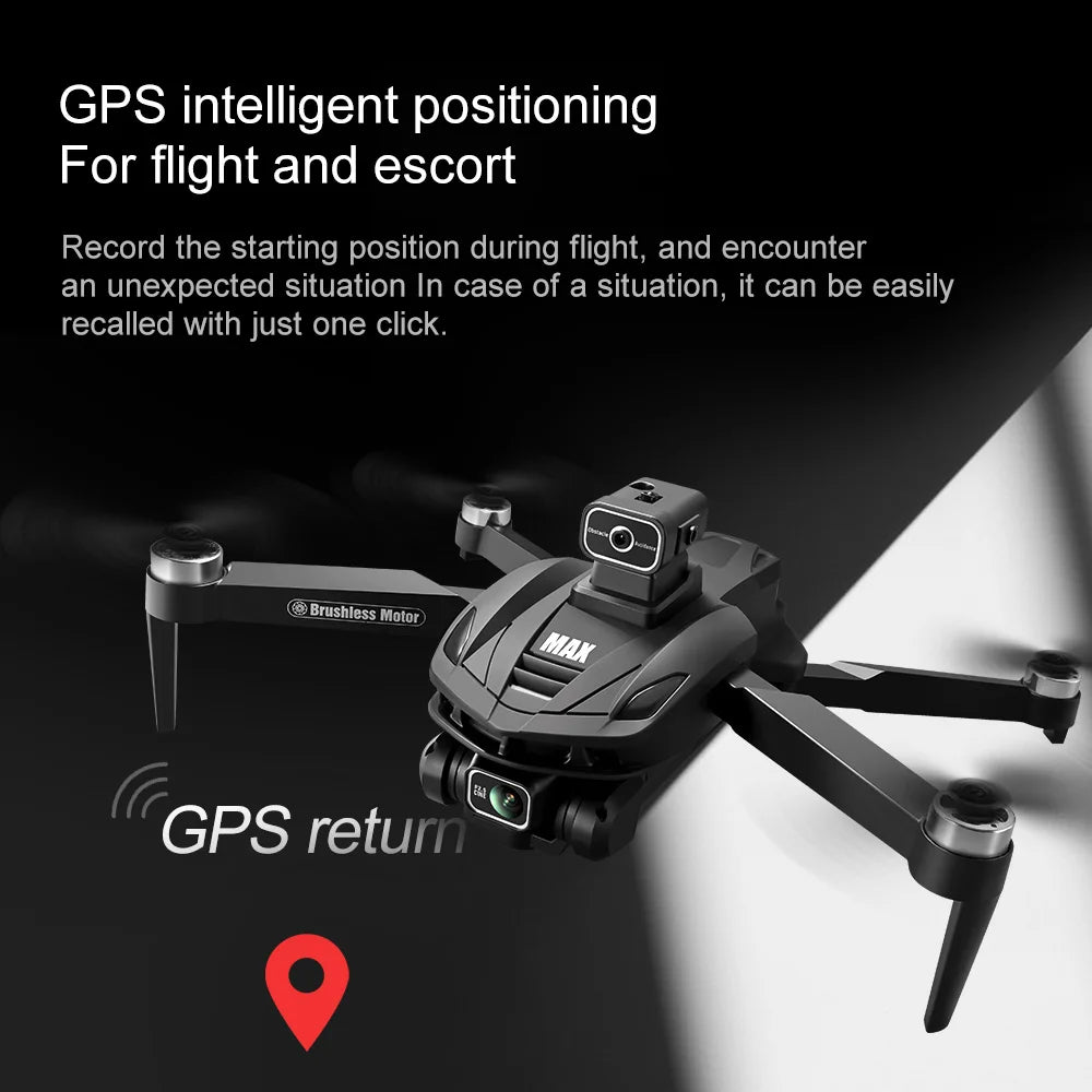 V168 Max Mini Drone Screen Ccontrol 8K HD Dual Cameras Remote 5G WIFI FPV Remote Control Portable Obstacle Avoidance Drone