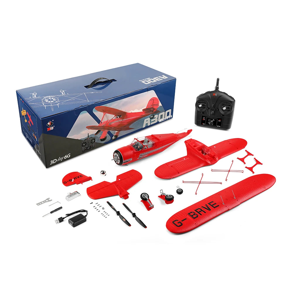 XK A300-Beech D17S 550mm Wingspan 2.4GHz 4CH 3D/6G System EPP Fixed Wing RC Airplane Biplane RTF