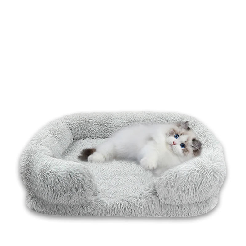 Thickened orthopedic dog bed for large dogs - egg sponge, easy to remove and wash plush cover, durable pet furniture,