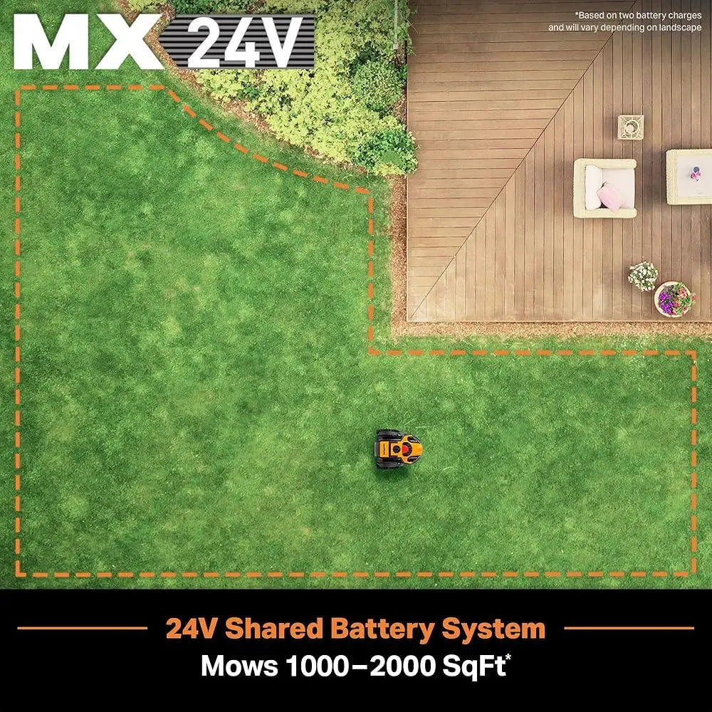 Robot Lawn Mower with Optical Navigation Small Yards up to 1000 Sqft Wireless Perimeter Automatic Obstacle Avoidance No-Go