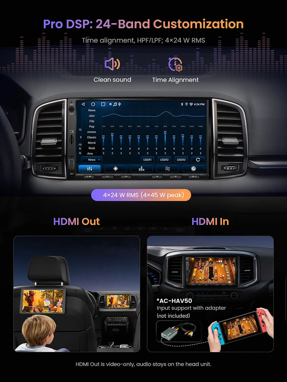 ATOTO 7 inch Double 2 Din Stereo Receiver Smart Car Systems Android Car Radio Automotive Multimedia Carplay Screen 2Din A5 A5L