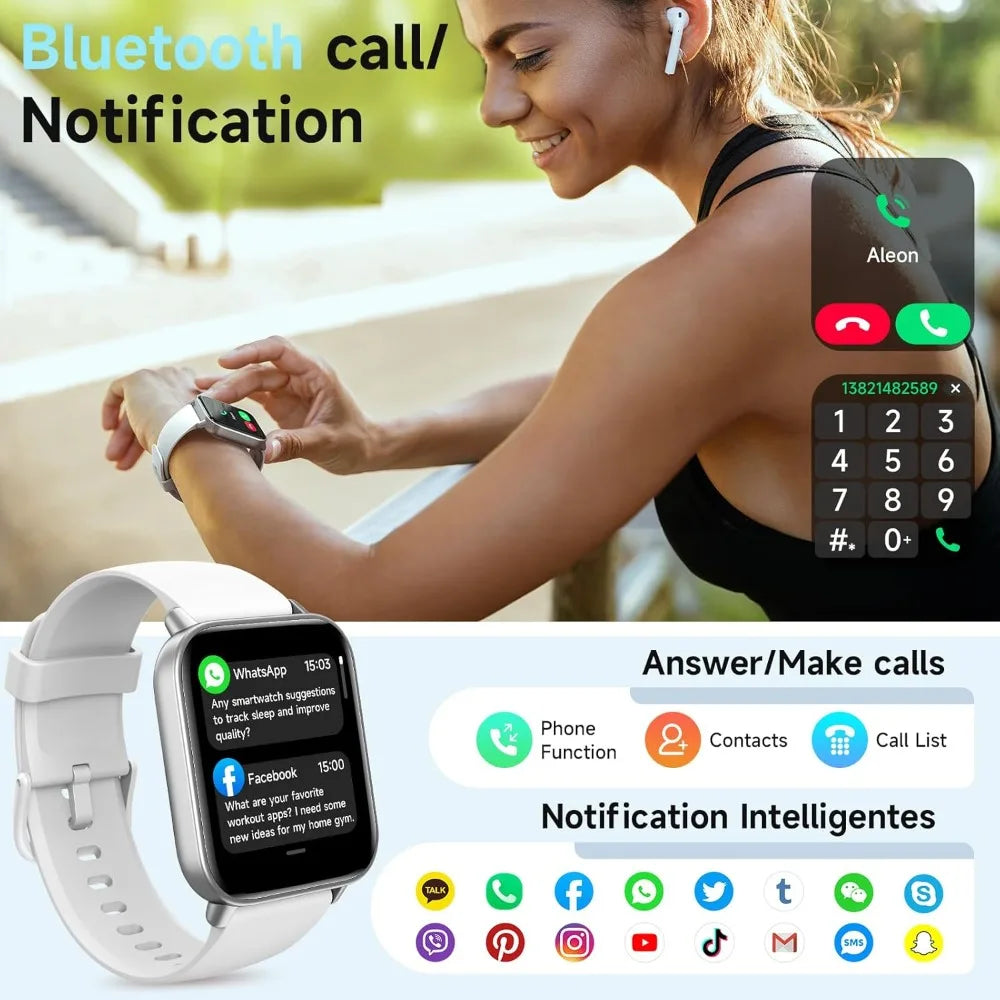 ‌Smart Watch for Android/iPhone, Alexa Built-in, 1.8" Screen, IP68 Waterproof, Fitness Tracker with Calls, HR, Sleep, SpO2