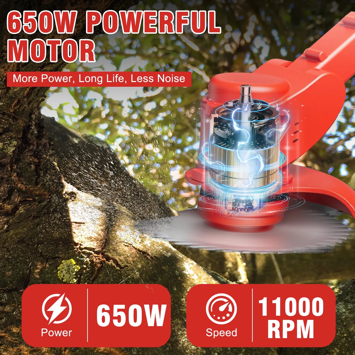 21V Cordless Weed Wacker Electric Grass Trimmer 3-in-1 Brush with Wheels 24V Lithium-ion Edger and Trimmer for Lawn and Garden