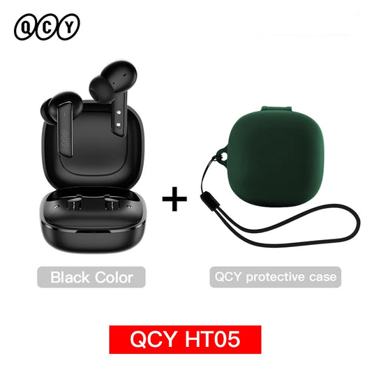 NEW QCY HT05 ANC Wireless TWS Bluetooth 5.2 Earphones 40dB Active Noise Cancellation Headset 6 Mic ENC HD Call TWS Earbuds