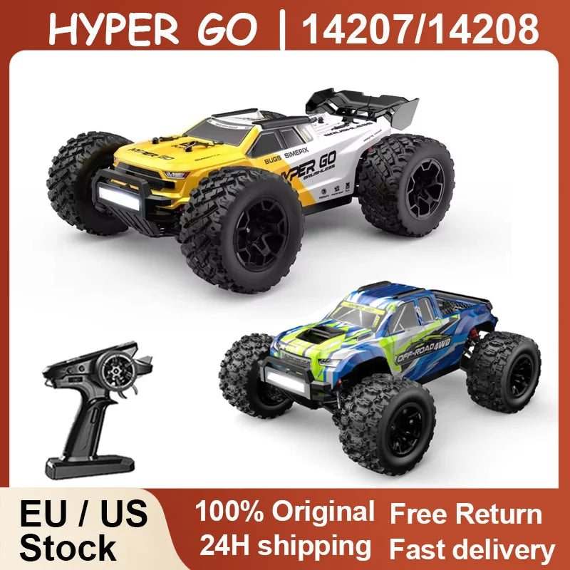 HYPER GO MJX 14207 14208 1/14 RC Car 41-53km/h Brushless 2.4G Remote Control 4WD Off-road High Speed RC Car Truck Hobby Toy