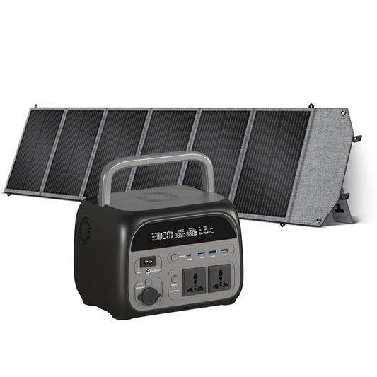 CTOLITY AP400 500W Portable Power Station 345.6Wh LiFePo4 Battery 100W 200W Solar Panel AC Charging Station Camping Equipment