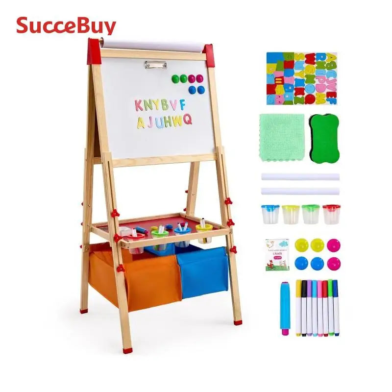 SucceBuy Children Magnetic Drawing Board WordPad Baby Color Graffiti Standing Art Easel Educational Drawing Toys  for Kids Girl