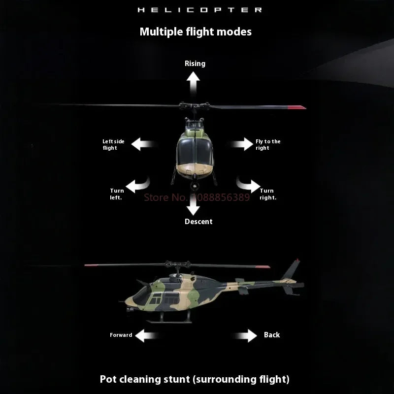 Re Era'S New C138 Single Propeller Remote Control Helicopter Without Ailerons 4 Channels Fixed High Optical Flow