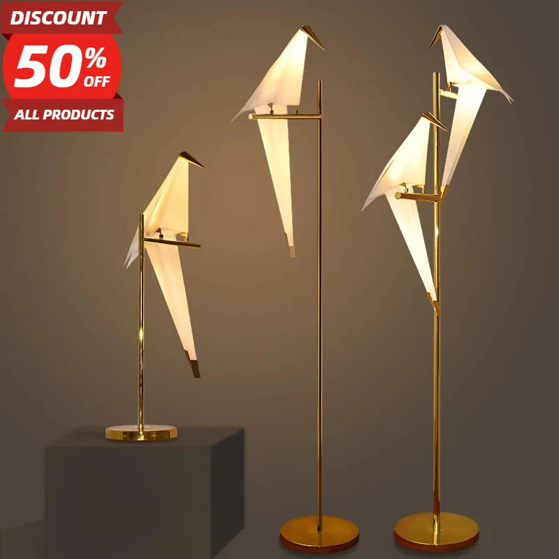 Creative Led Bird Floor Lamps Nordic Designer Standing Lamp for Bedroom Living Room Study Decoration Rotatable Stand Lighting