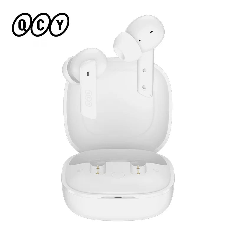 NEW QCY HT05 ANC Wireless TWS Bluetooth 5.2 Earphones 40dB Active Noise Cancellation Headset 6 Mic ENC HD Call TWS Earbuds