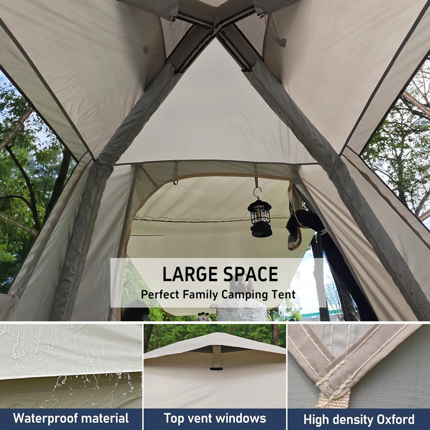 Automatic Inflatable Camping Tent,Easy Set up 3-4 Person Glamping Outdoor 4 Season Air Blow Up Tents.Rainfly & Windproof tent