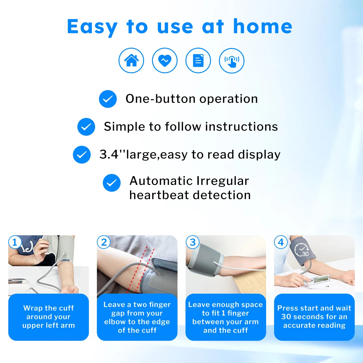 bioland Blood Pressure Monitor 2005 Tensiometer Upper Arm Automatic Digital BP Measuring Device 2005-1 Pulse Heart Rate Monitor
